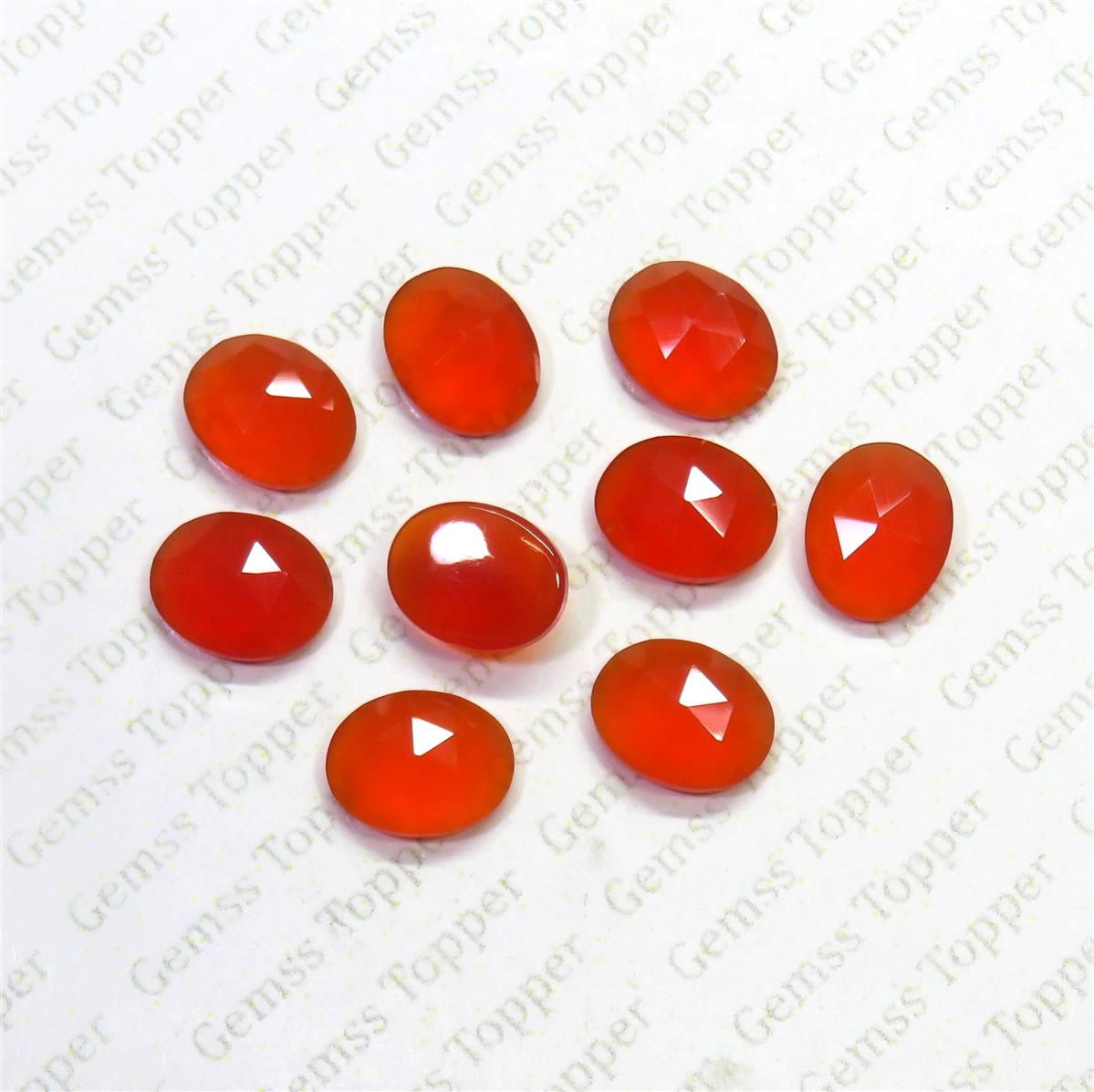 Carnelian 8x10 mm Oval Rose Cut